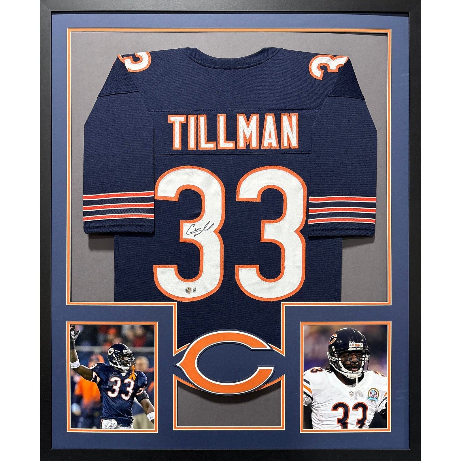 Charles Tillman Framed Jersey Beckett Autographed Signed Chicago Bears
