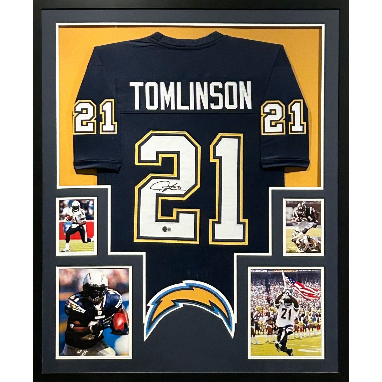 LaDainian Tomlinson Framed Jersey Beckett Autographed Signed Chargers IH