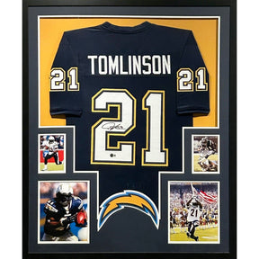 LaDainian Tomlinson Framed Jersey Beckett Autographed Signed Chargers IH