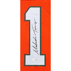Malachi Toney Framed Signed Miami Hurricanes Jersey JSA Autographed