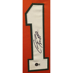 Gino Torretta Framed Signed Jersey Beckett Autographed Miami Heisman Winner