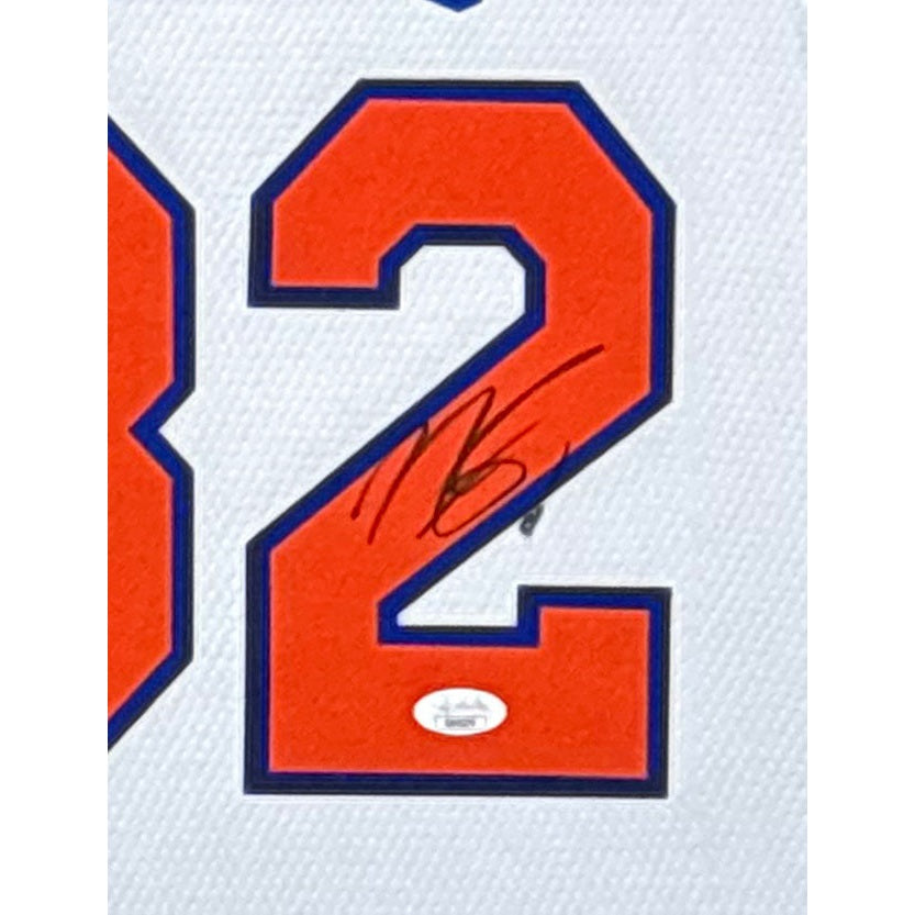 Karl-Anthony Towns Framed White Jersey JSA Autographed Signed Knicks