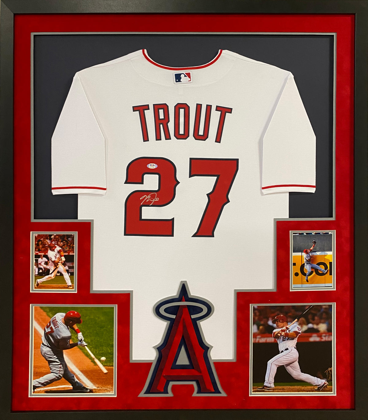 Mike Trout Framed Signed Jersey PSA/DNA Autographed Los Angeles Angels Anaheim