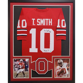 Troy Smith Framed Signed Jersey Tristar Autographed Ohio State NH