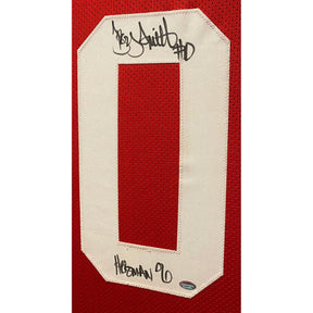 Troy Smith Framed Signed Jersey Tristar Autographed Ohio State NH