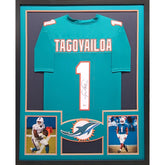 Tua Tagovailoa Framed Signed Jersey Beckett Autographed Dolphins