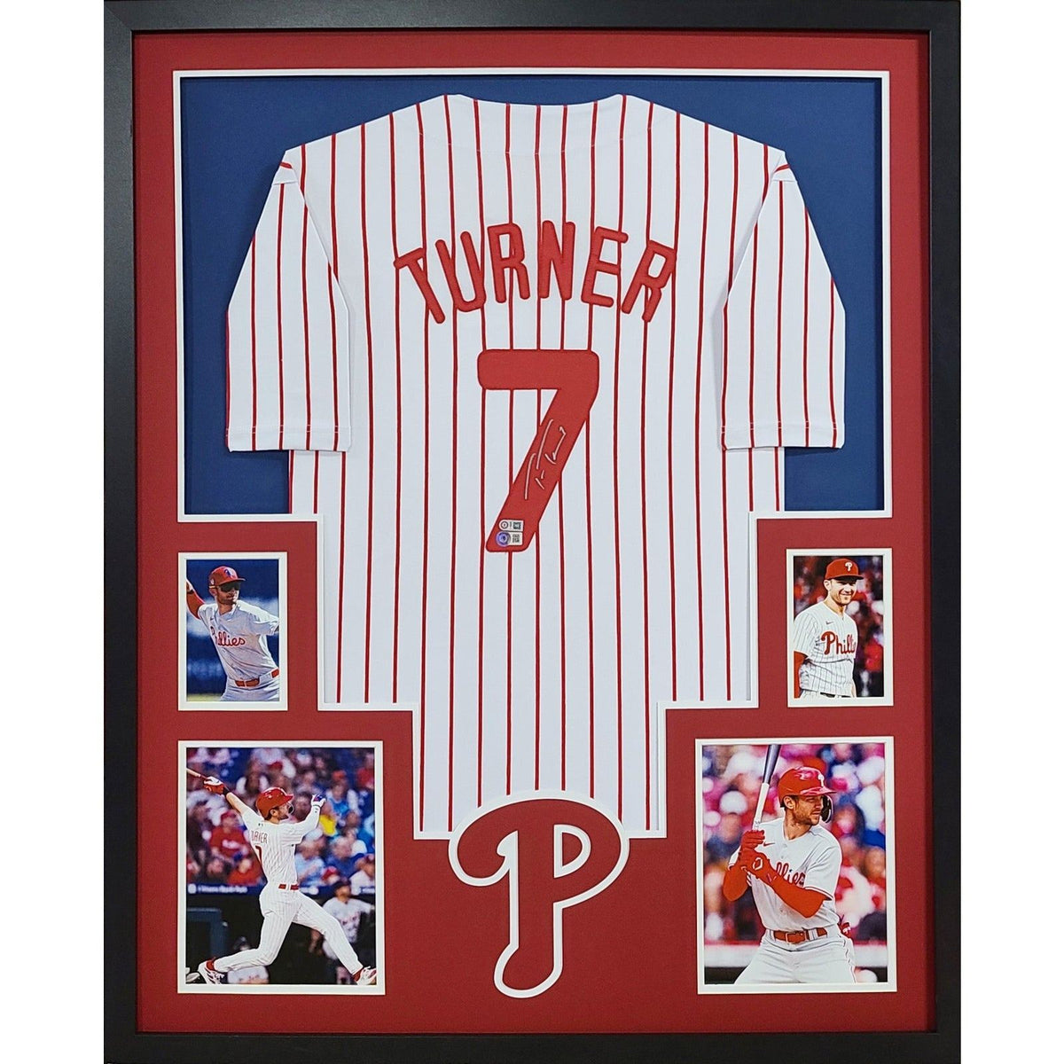 Trea Turner Signed Framed Jersey Beckett Autographed Philadelphia Phillies