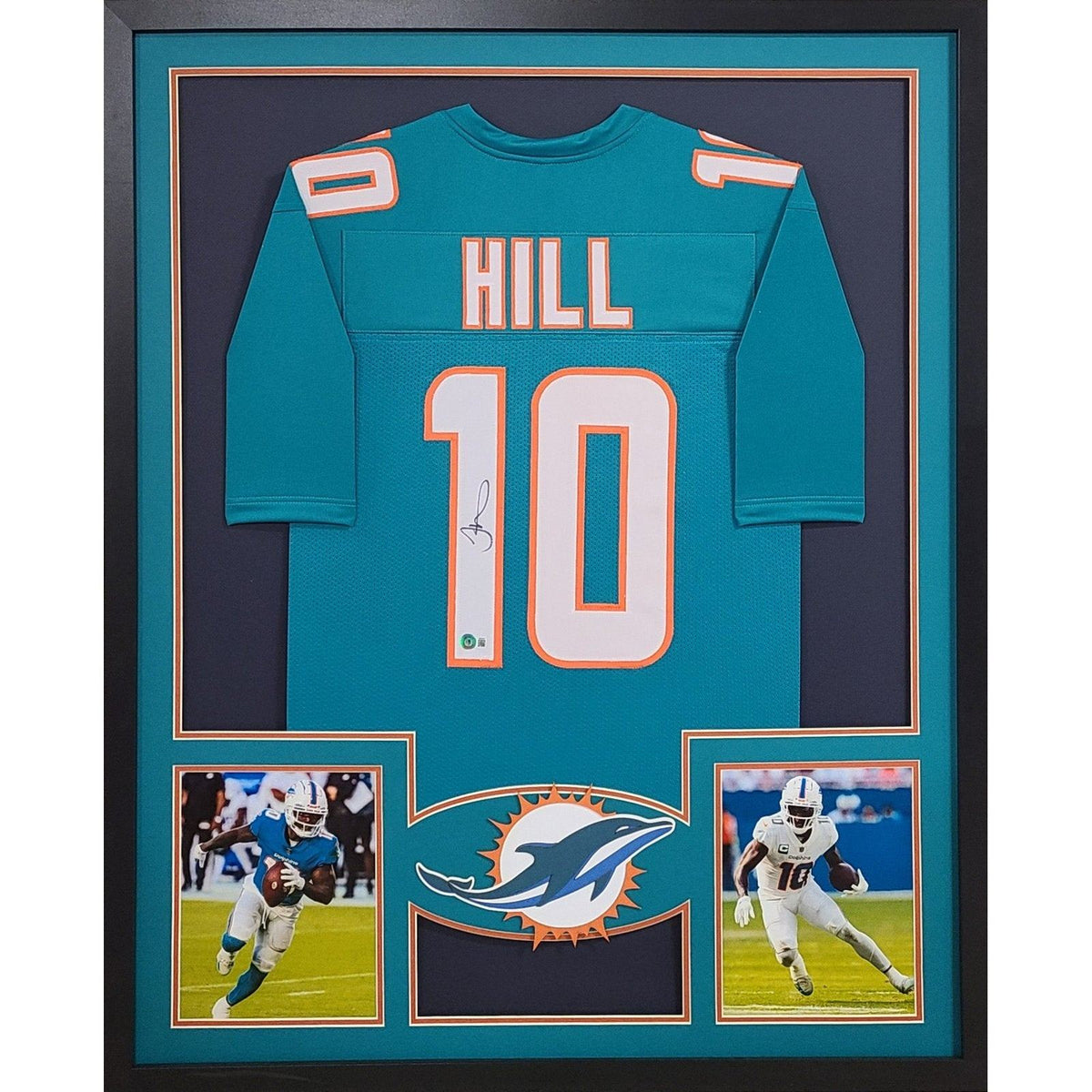 Tyreek Hill Framed Signed Jersey Beckett Autographed Miami Dolphins