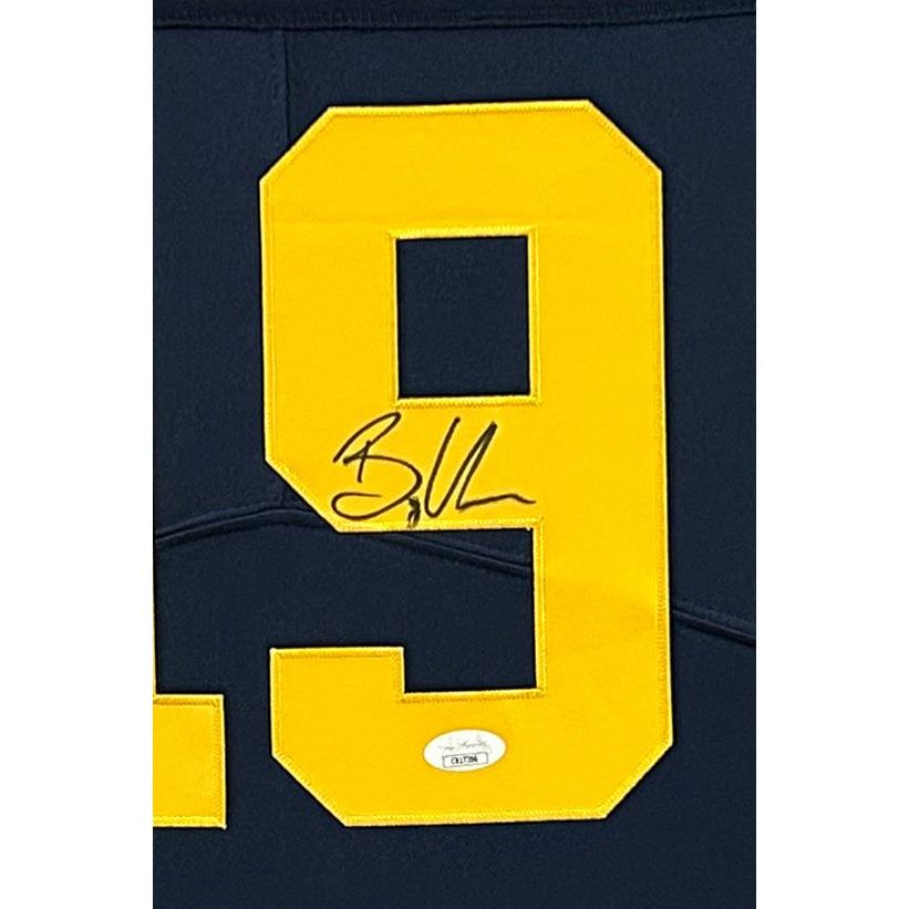 Bryce Underwood Framed Signed Jersey JSA Autographed MIchigan 4P