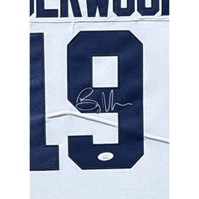 Bryce Underwood Framed Signed White Jersey JSA Autographed MIchigan