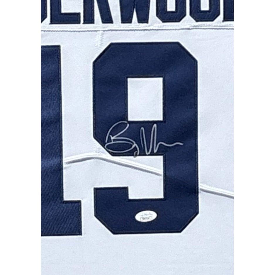 Bryce Underwood Framed Signed White Jersey JSA Autographed MIchigan