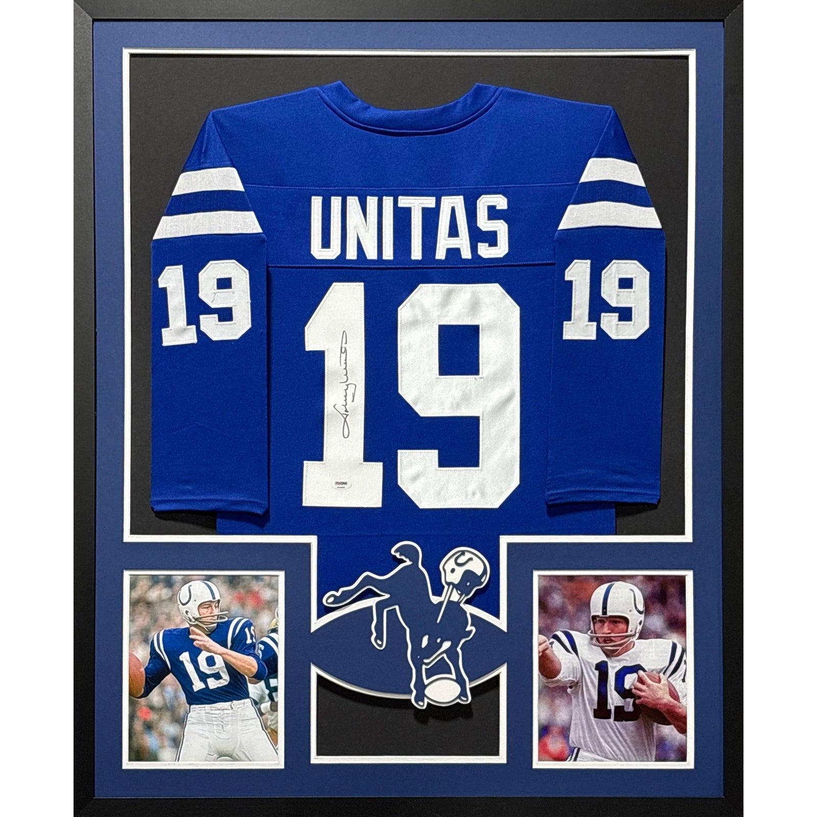 Johnny Unitas Framed Signed Baltimore Colts Jersey PSA/DNA Autographed PA