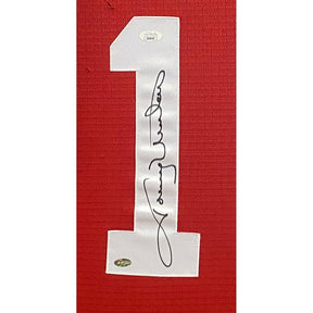 Johnny Unitas Framed Red Jersey JSA Autographed Signed Louisville Colts