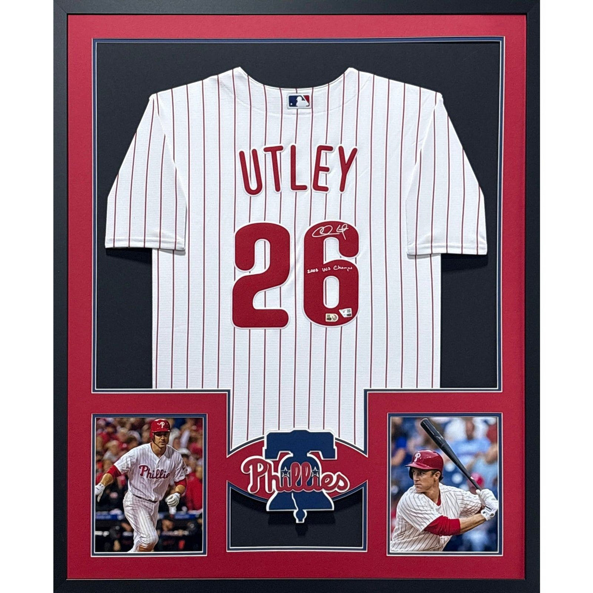 Chase Utley Framed Signed Jersey Fanatics Autographed Philadelphia Phillies