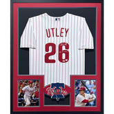 Chase Utley Framed Signed Jersey Fanatics Autographed Philadelphia Phillies