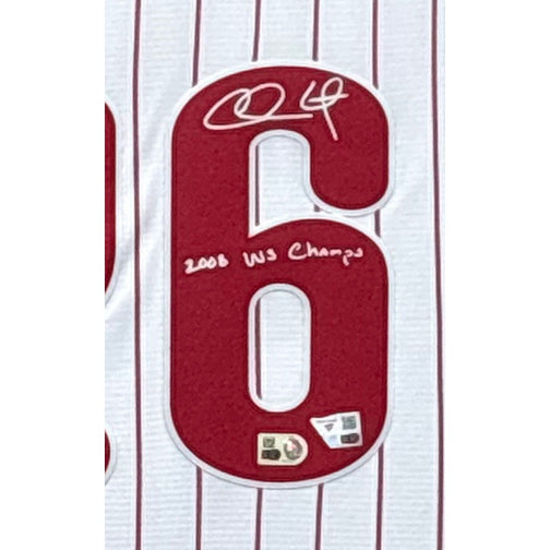 Chase Utley Framed Signed Jersey Fanatics Autographed Philadelphia Phillies