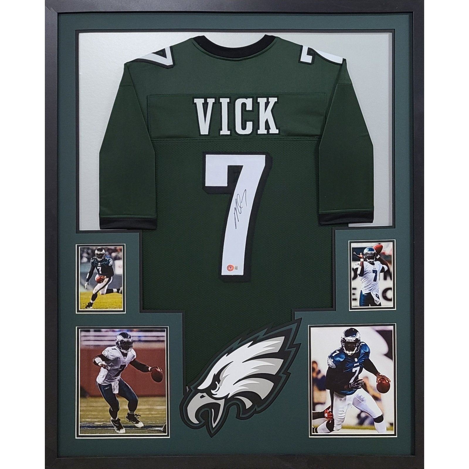 Michael Vick Framed Eagles Jersey Beckett BAS Autographed Signed