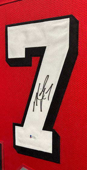 Michael Vick Framed Signed Jersey Beckett Autographed Atlanta Falcons