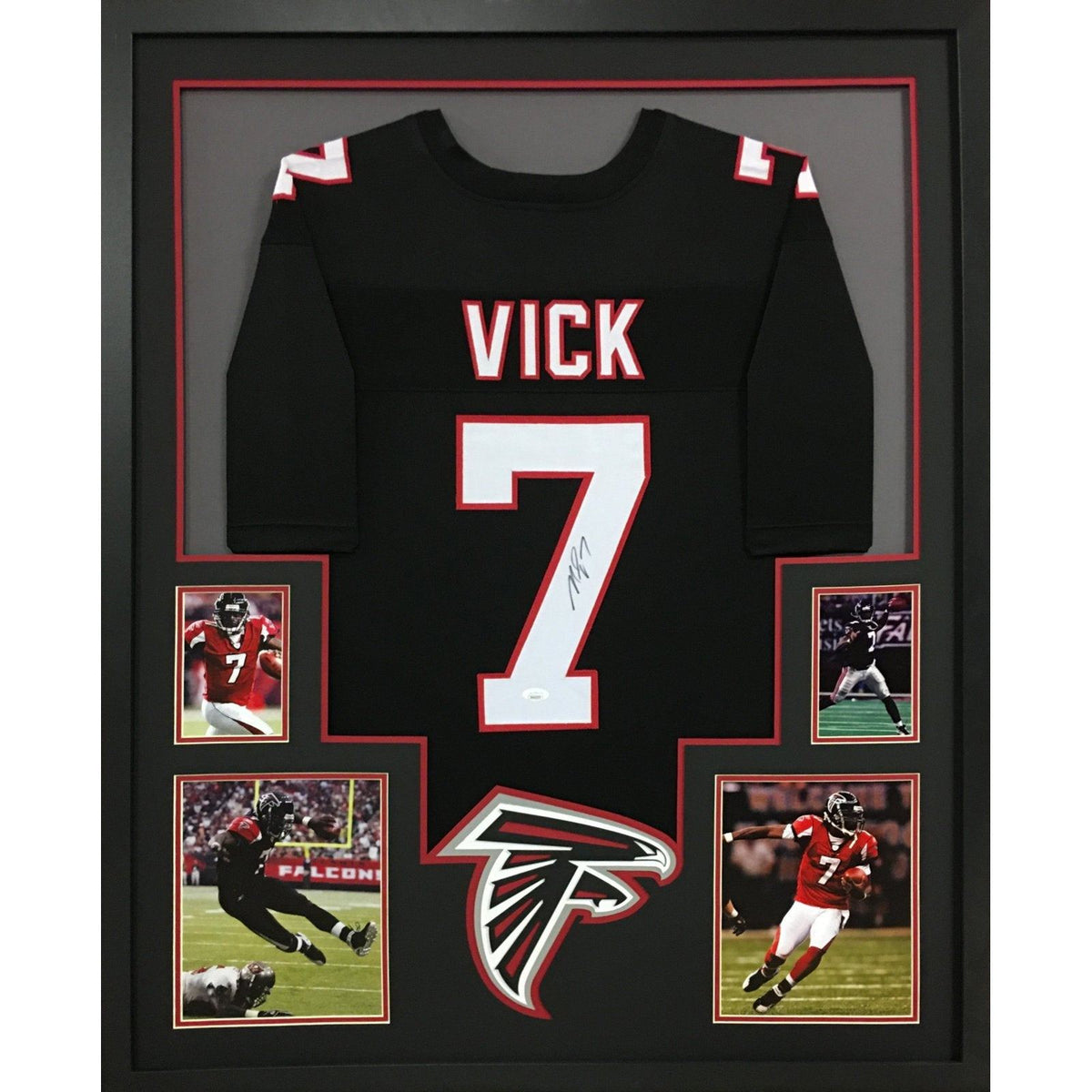 Michael Vick Signed Framed Jersey JSA Autographed Atlanta Falcons TB