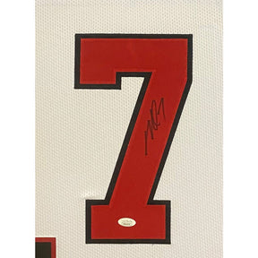 Michael Vick Signed Framed White Jersey JSA Autographed Atlanta Falcons TB