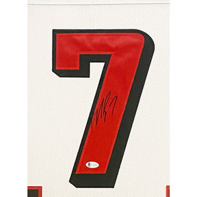 Michael Vick Signed Framed White Jersey JSA Autographed Atlanta Falcons C