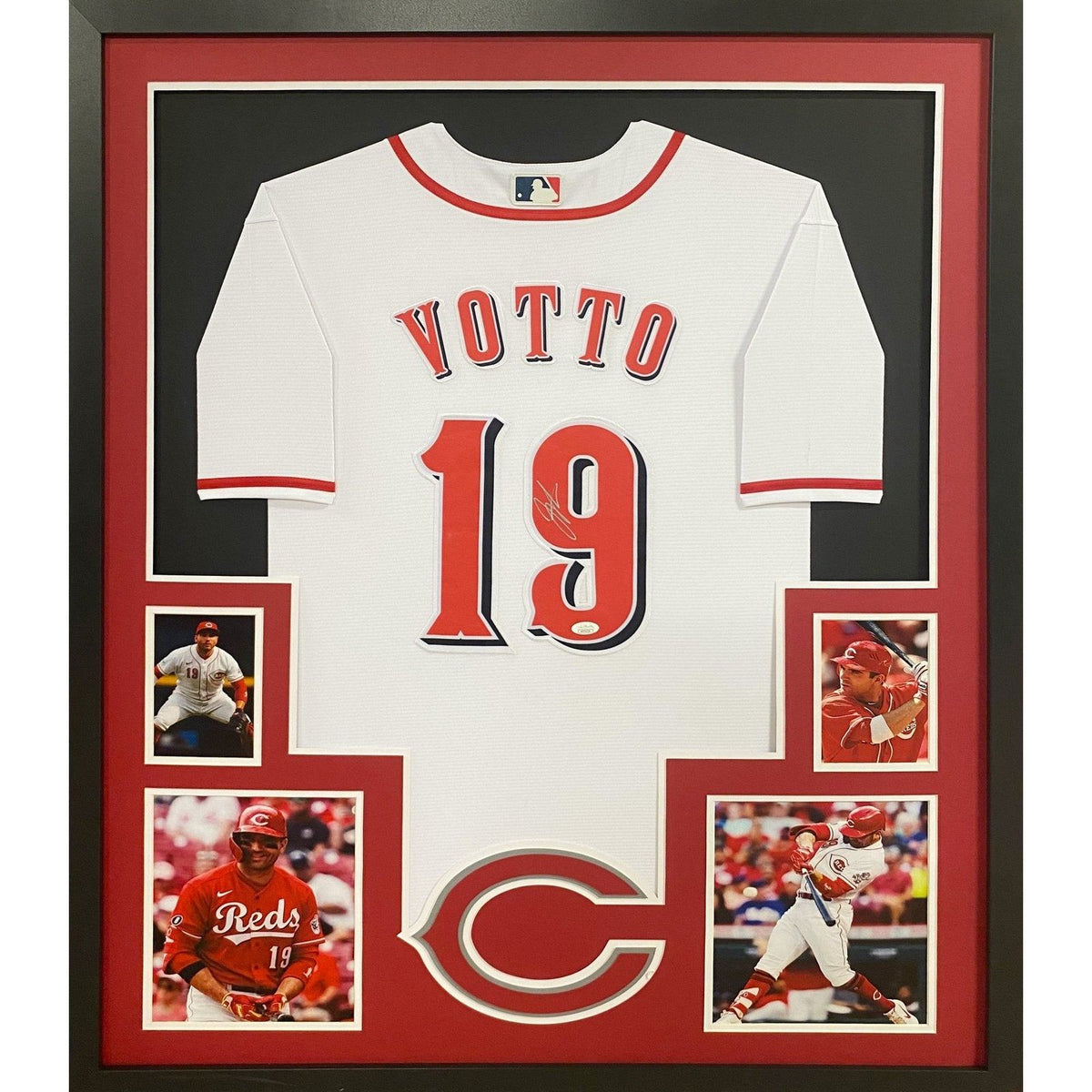 Joey Votto Framed Signed Jersey JSA Autographed Cincinnati Reds