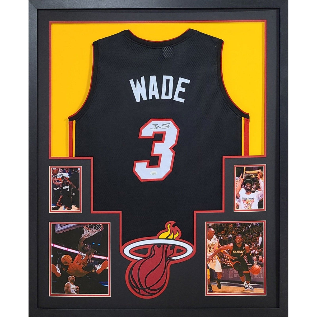 Dwyane Wade Framed Signed Jersey JSA Autographed Miami Heat