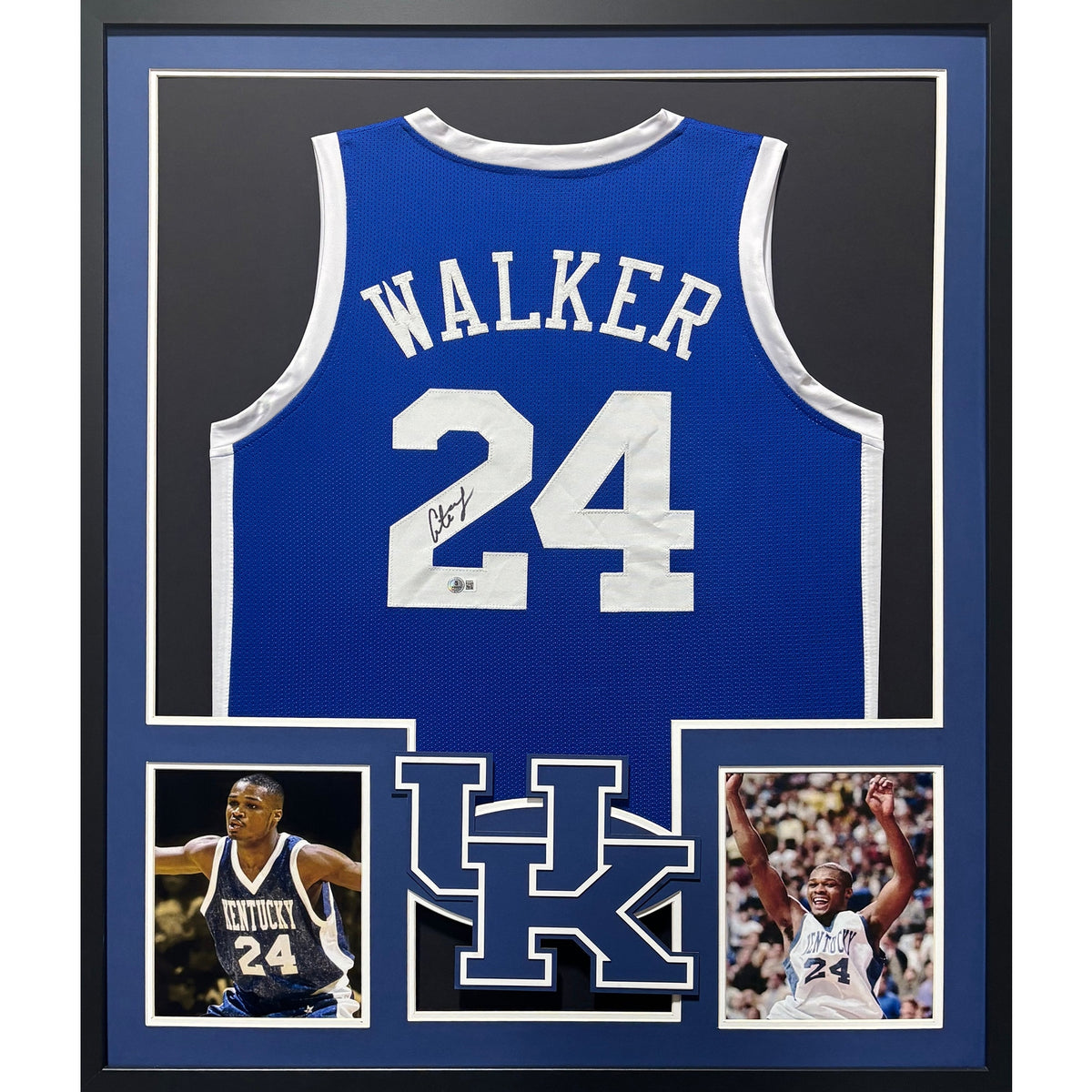 Antoine Walker Framed Signed Jersey Beckett Autographed Kentucky