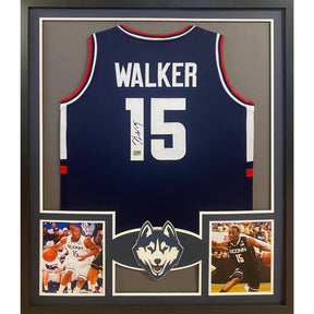 Kemba Walker Signed Framed Jersey JSA Autographed Uconn Connecticut