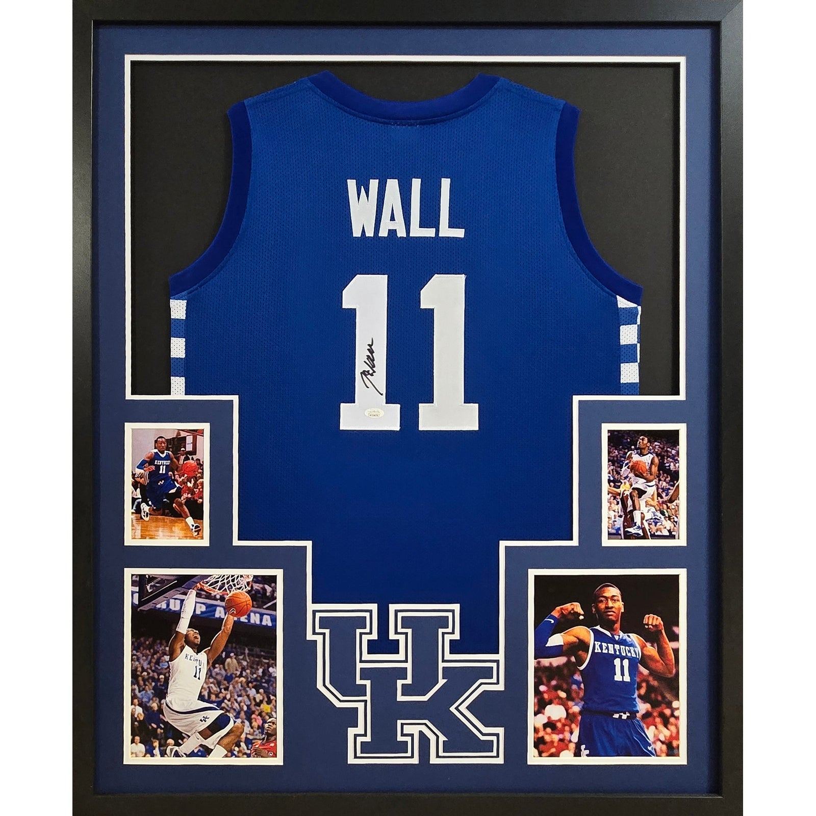 John Wall Framed Signed Jersey JSA Autographed Kentucky