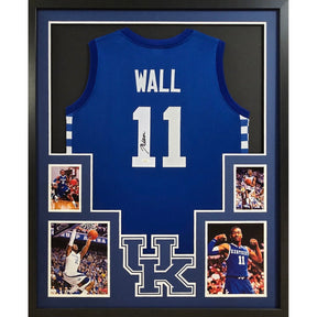 John Wall Framed Signed Jersey JSA Autographed Kentucky