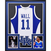 John Wall Framed Signed Jersey Beckett Autographed Kentucky Blue White