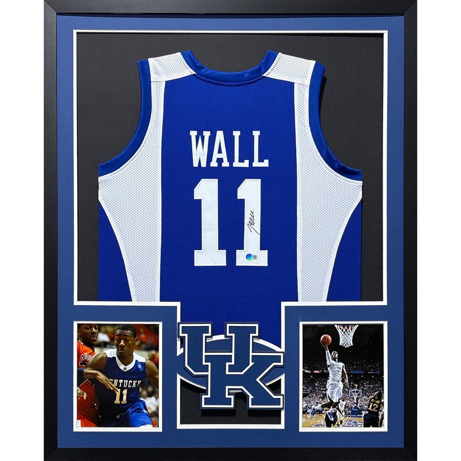 John Wall Framed Signed Jersey Beckett Autographed Kentucky