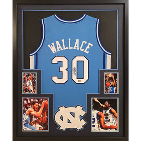 Rasheed Wallace Framed Signed Jersey Beckett Autographed UNC North Carolina