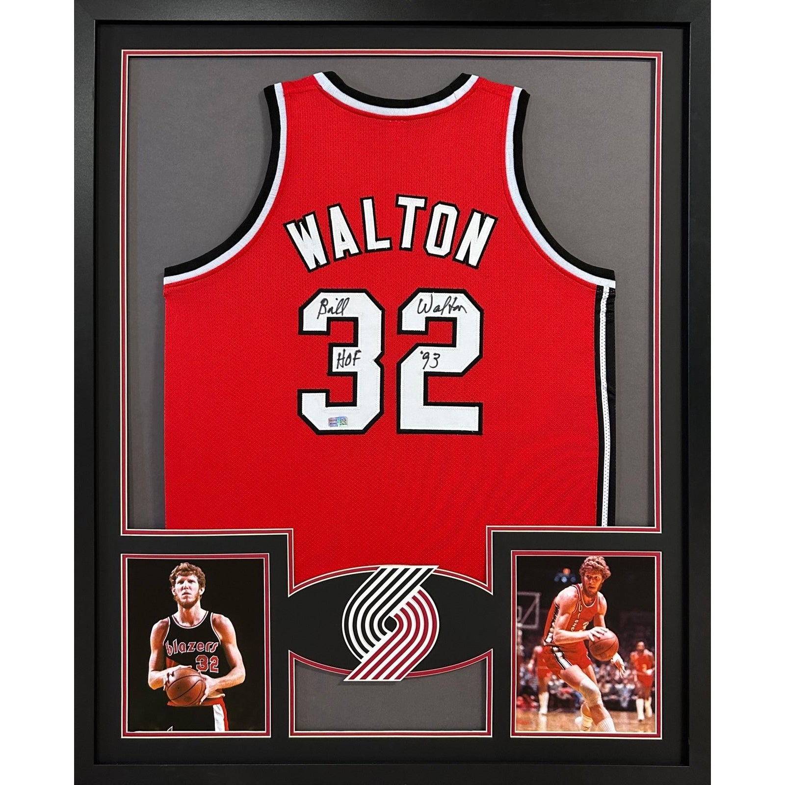 Bill Walton Framed Signed Jersey Tristar Autographed Portland Trailblazers