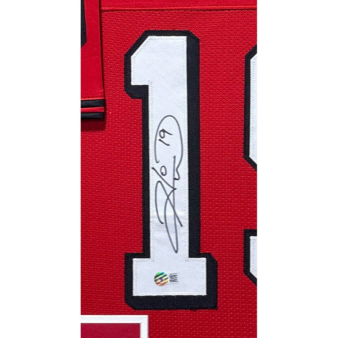 Hines Ward Signed Framed Jersey Beckett Autographed Georgia Bulldogs 2P