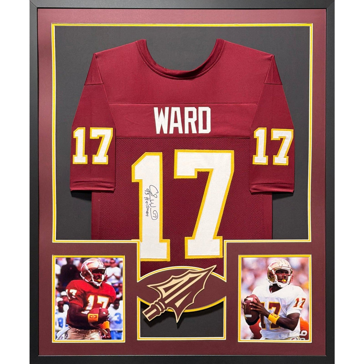 Charlie Ward Framed Signed Jersey PSA/DNA Autographed Florida State Heisman