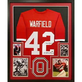 Paul Warfield Framed Signed Ohio State Jersey JSA Autographed