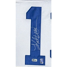 Kurt Warner Signed Framed Jersey Beckett Autographed St. Louis Rams TB