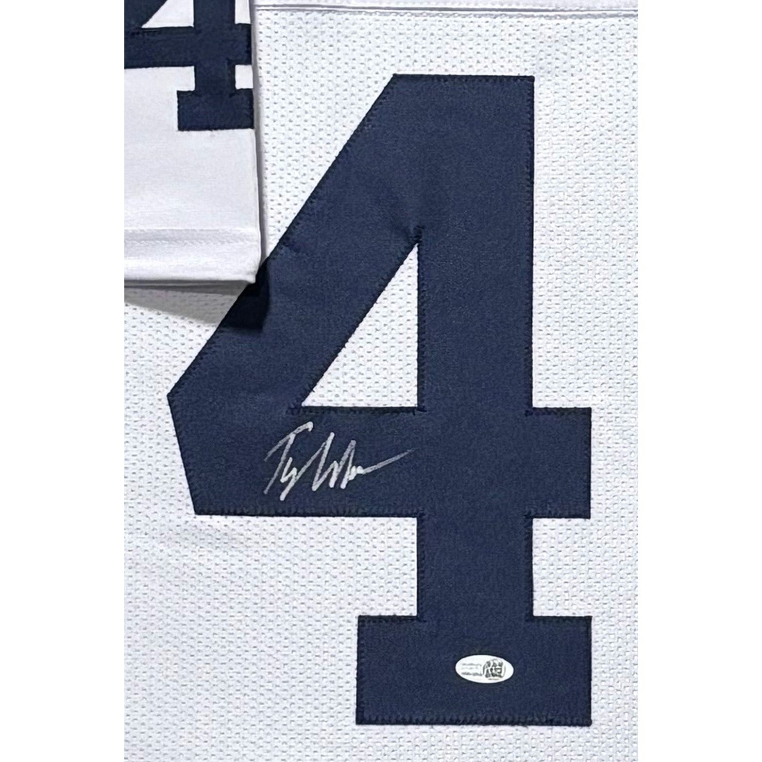 Tyler Warren Framed Signed White Jersey JSA Autographed Penn State