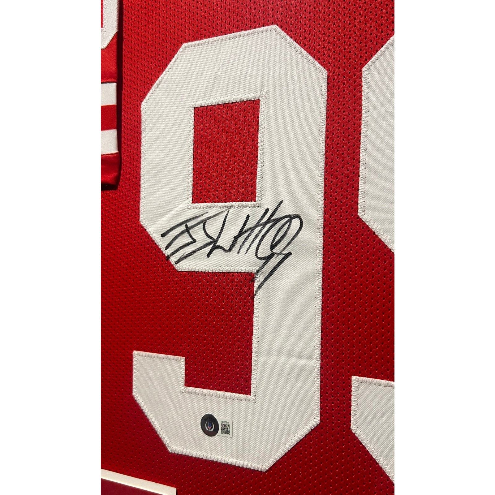 J.J. Watt Framed Signed Wisconsin Jersey Beckett Autographed JJ