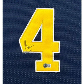 Chris Webber Framed Signed Michigan Jersey Beckett Autographed 2P