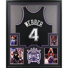 Chris Webber Framed Signed Jersey Fanatics Autographed Sacramento Kings