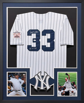 David Wells Framed Signed New York Yankees Jersey JSA Autographed