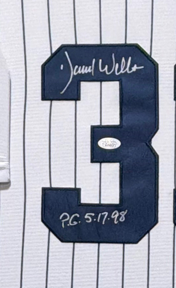 David Wells Framed Signed New York Yankees Jersey JSA Autographed