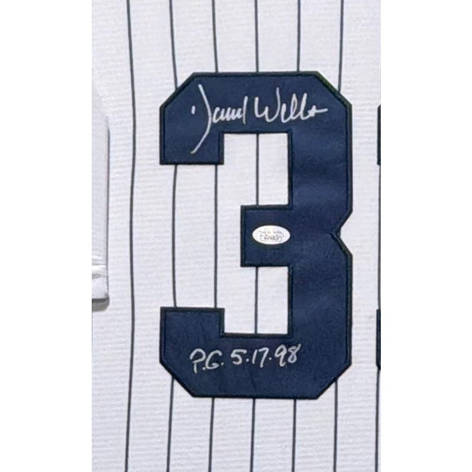 David Wells Framed Signed New York Yankees Jersey JSA Autographed