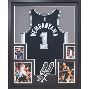 Victor Wembanyama Signed Framed Jersey Fanatics Autographed San Antonio Spurs