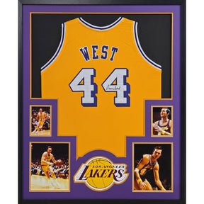 Jerry West Signed Framed Jersey JSA Autographed Los Angeles Lakers 4P