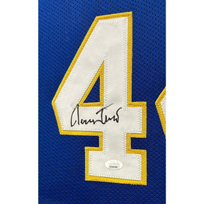 Jerry West Autographed and Framed Gold Lakers Jersey