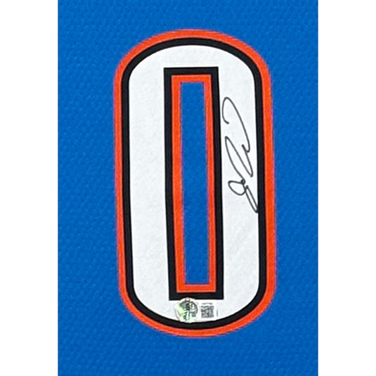 Russell Westbrook Signed Framed Jersey Beckett Autographed OKC Thunder